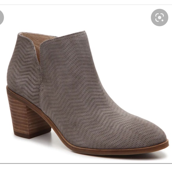 Lucky Brand Shoes - Lucky Brand | Taupe Suede Pickla Ankle heel bootie women’s  7